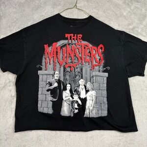 The Munsters Family Vintage Graphic T Shirt Mens 2XL Black Retro TV Show Tee